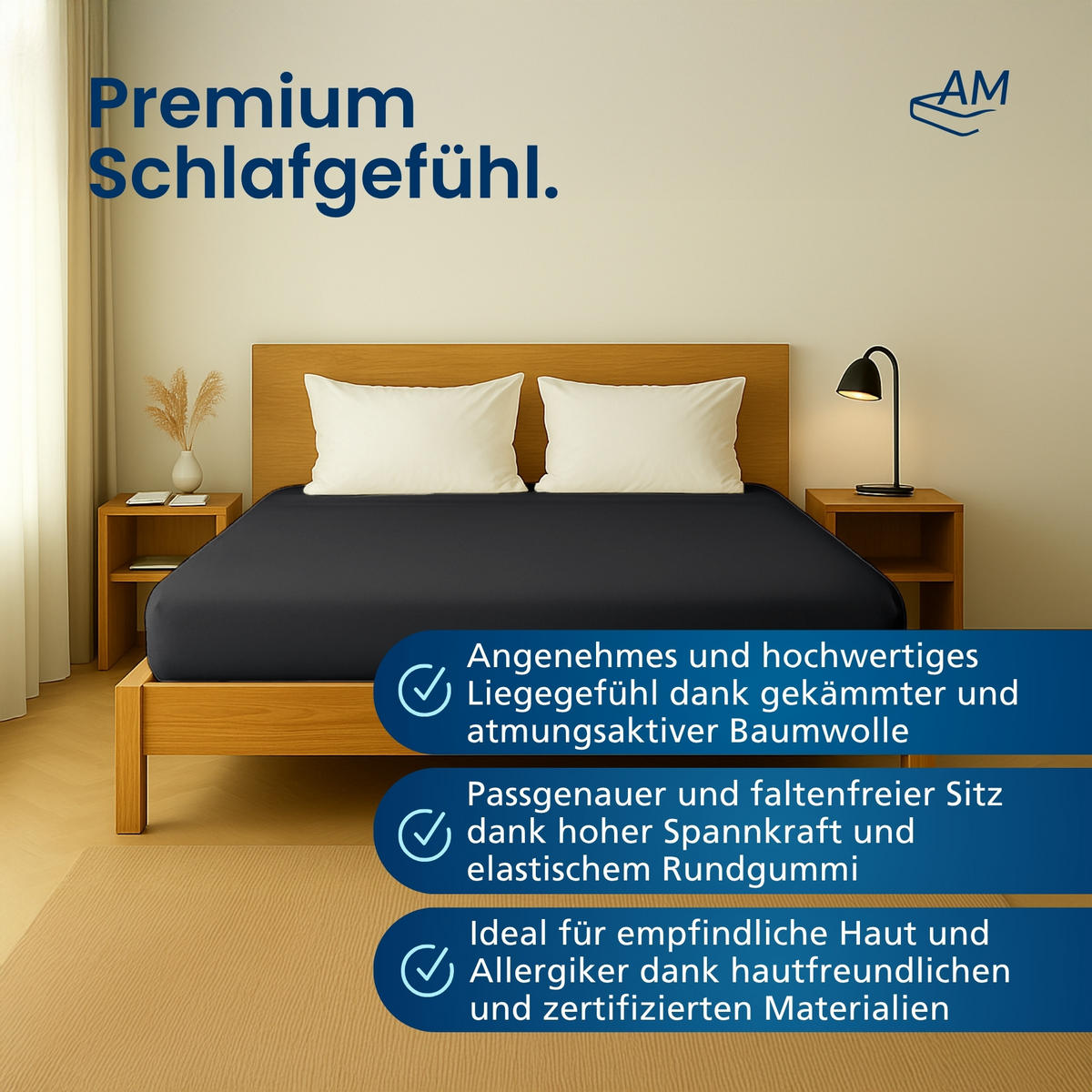 SPANNBETTLAKEN 70/200/25 cm Dunkelgrau - Dunkelgrau, Textil (70/200cm) - AM Qualitätsmatratzen