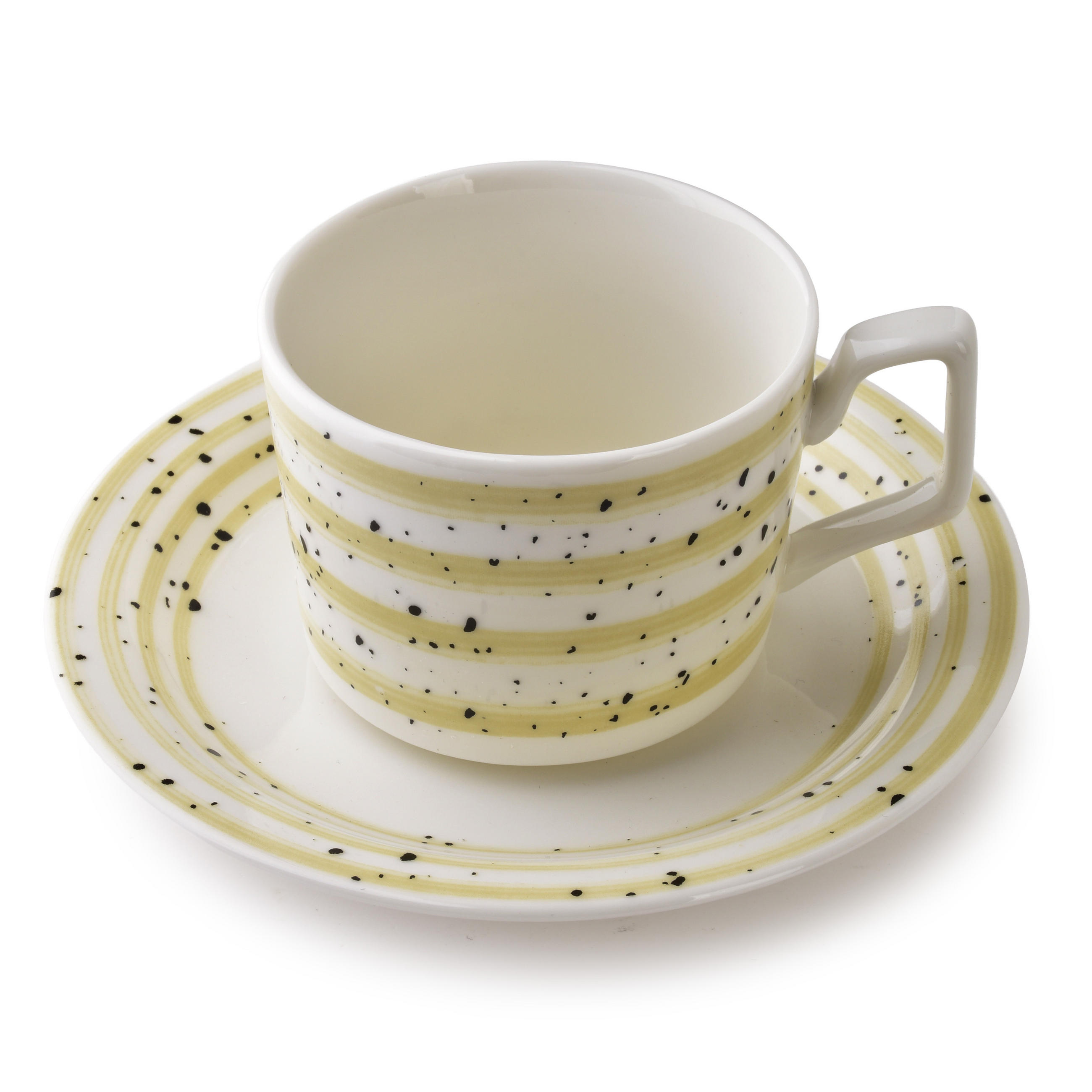 TASSE Joy beige 6er Set 42/18/7 cm Porzellan - Beige, Keramik (0.21L) - Mondex