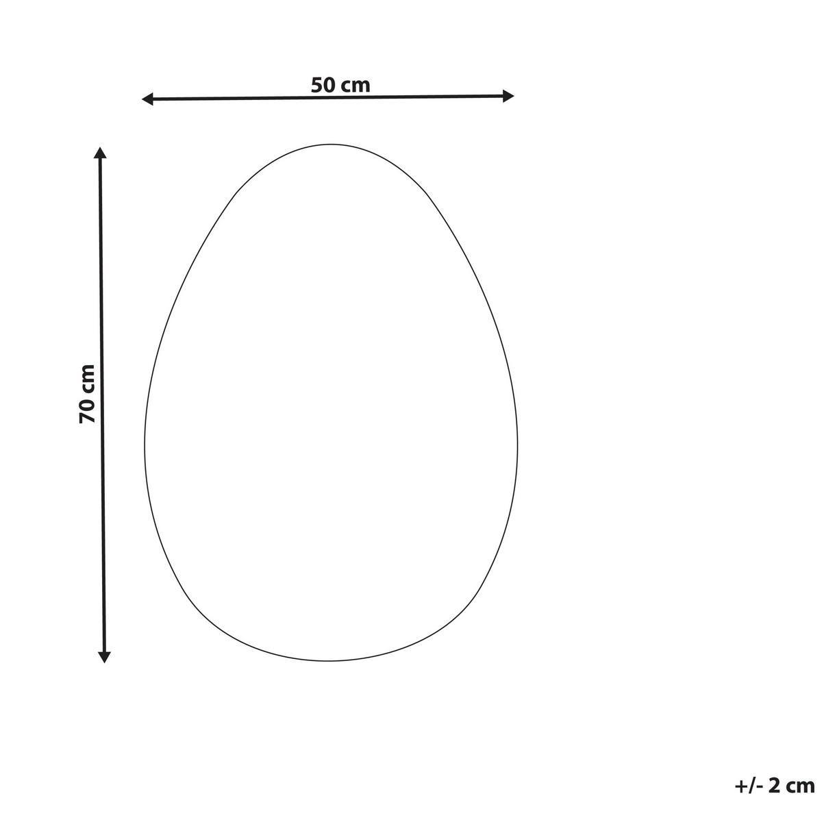 WANDSPIEGEL silber oval 50/70 cm Montresor - Silberfarben, Glas (50/70/1cm) - Beliani