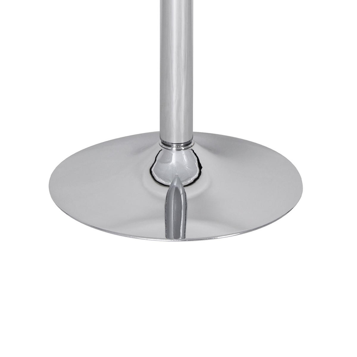 STEHTISCH – Ø 60 cm, Sicherheitsglas, Drehfunktion, Trompetenfuß, Chrom - Silberfarben, Glas/Metall (60/105/60cm) - KADIMA DESIGN