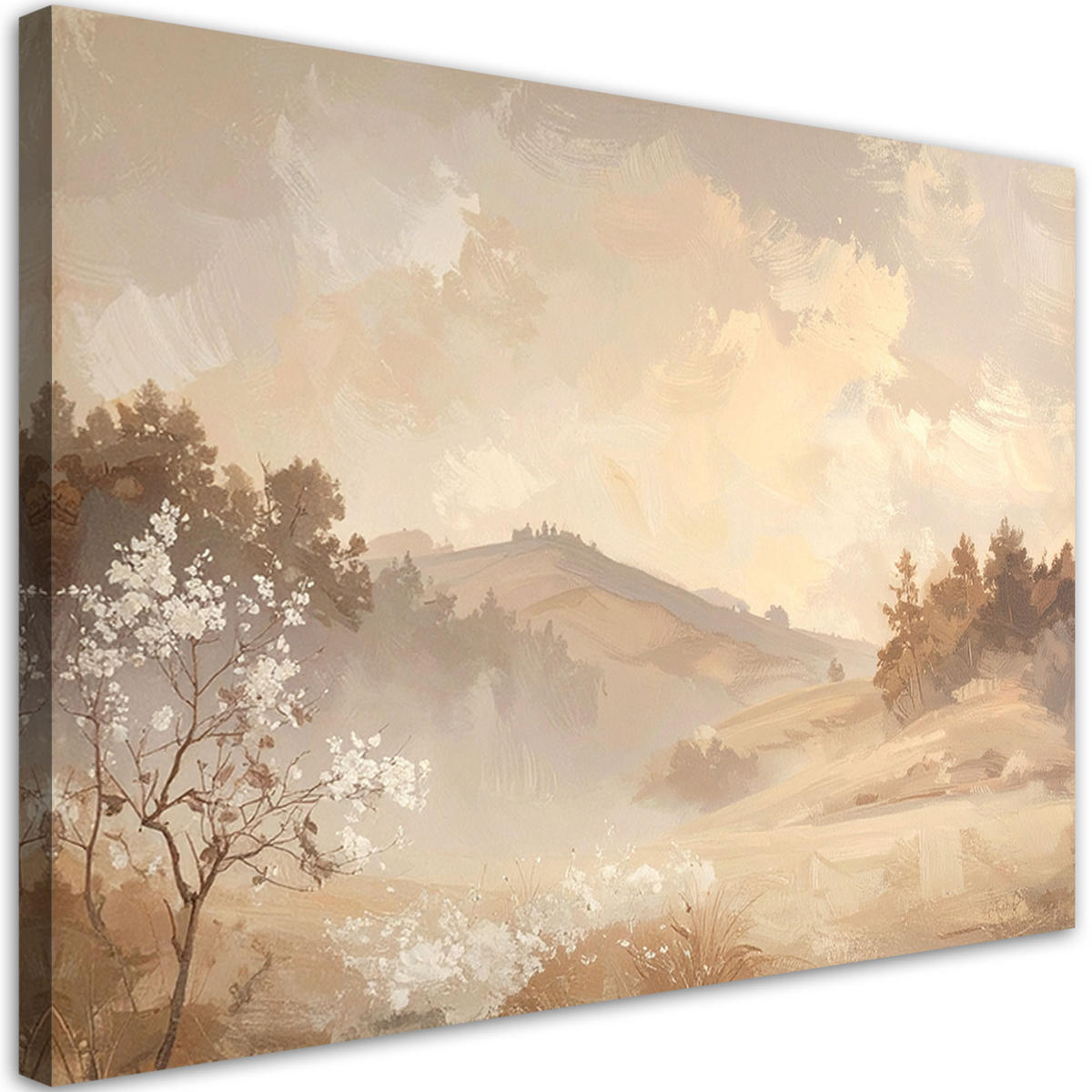 LEINWANDBILD Landschaften 120x80cm - Beige, Textil (120/80cm) - Feeby