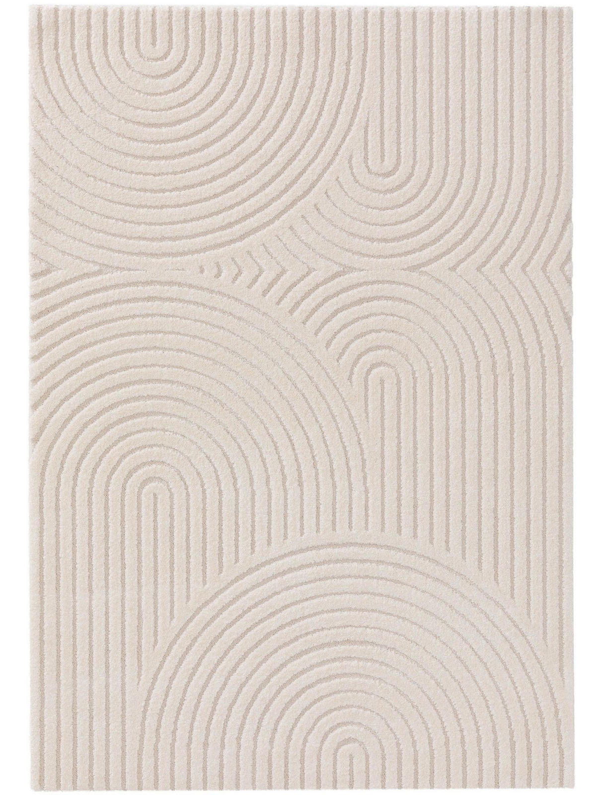 KOBEREC Eve Krémová/Béžová 160x230 cm - krémová, textil/umělá hmota (160/1cm) - KUNSTLOFT