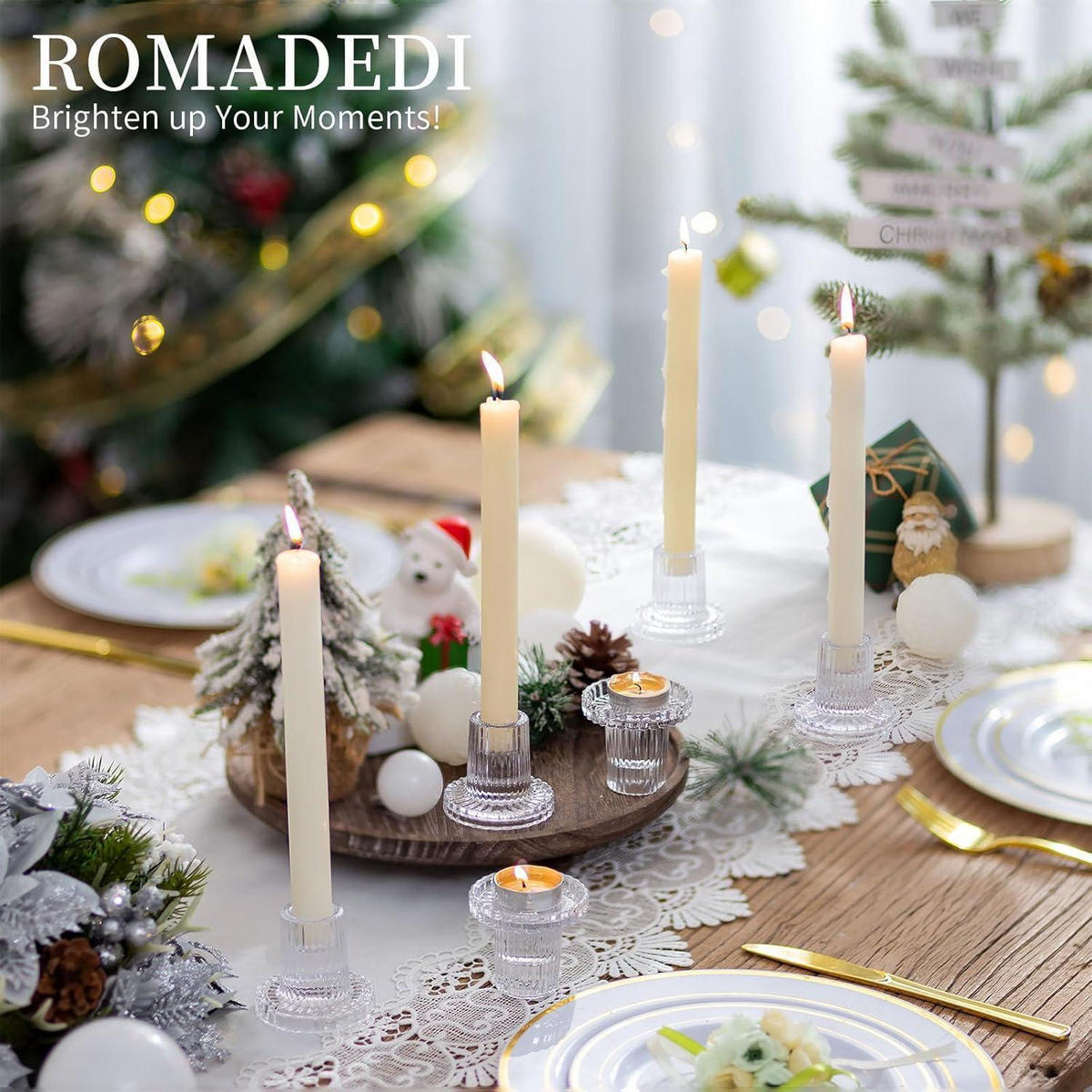 KERZENSTÄNDER 20er Set Glas Transparent 7 cm - Transparent, Glas (5/5/15cm)
