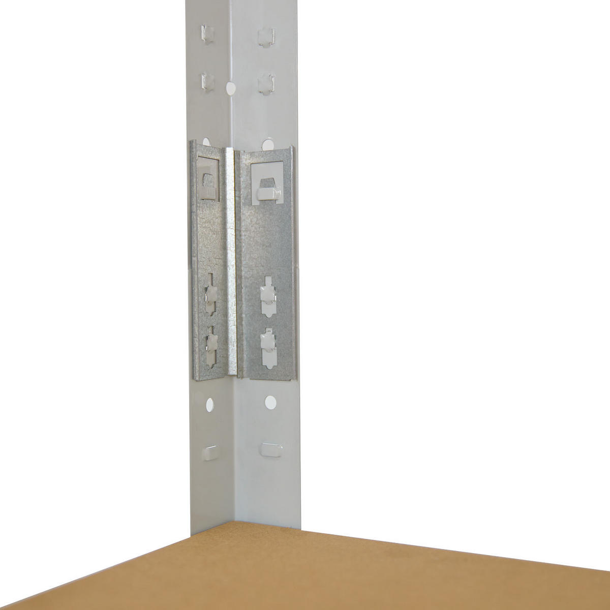 SCHWERLASTREGAL OFFICE 180x80x30 cm in lichtgrau mit 5 Böden und 175 kg Traglast pro Boden - Hellgrau, Metall (80/180/30cm) - shelfplaza