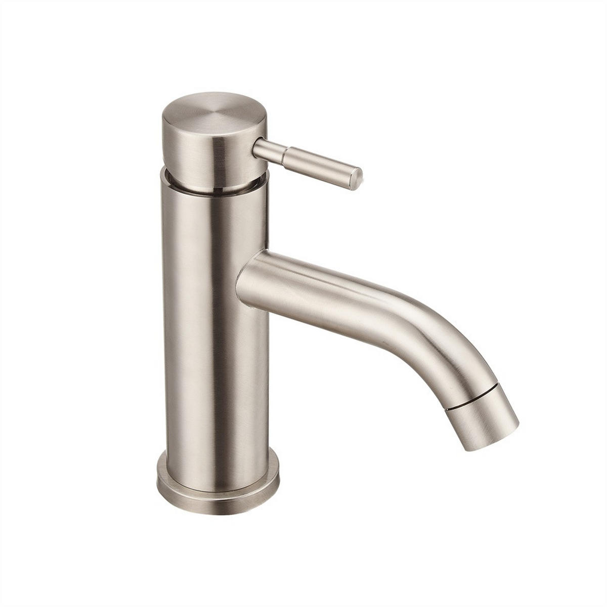 WASCHTISCHARMATUR Einhebelmischer für Waschbecken - Waschtischarmatur Mischbatterie für Kalt- und Warmwasser - Silberfarben, Metall (16/17.5/4.5cm) - DELFA