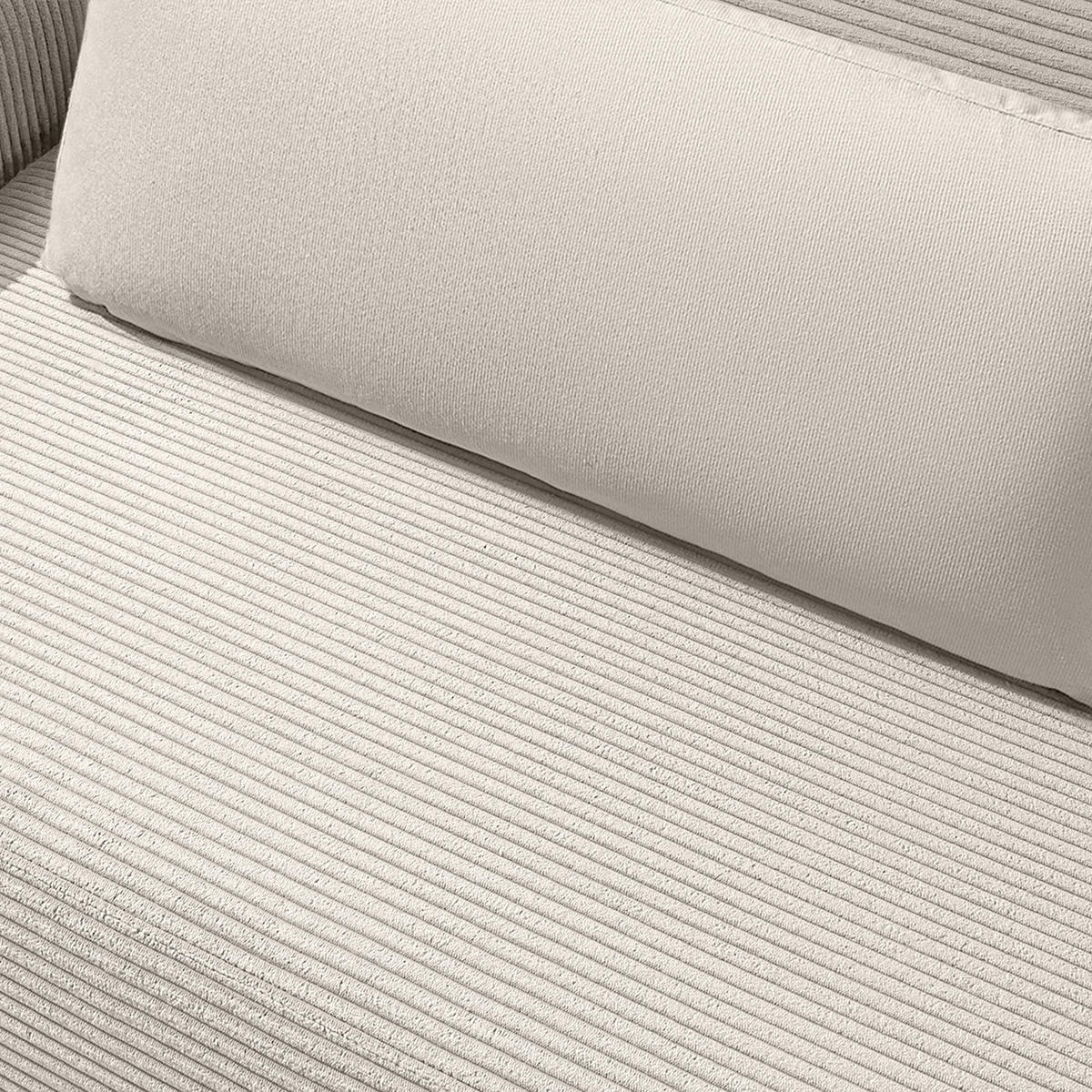 3-SITZER SCHLAFSOFA MOLLIS, Corduroy, Cremig - Creme, Holz/Holzwerkstoff (250/93/108cm) - KONSIMO®