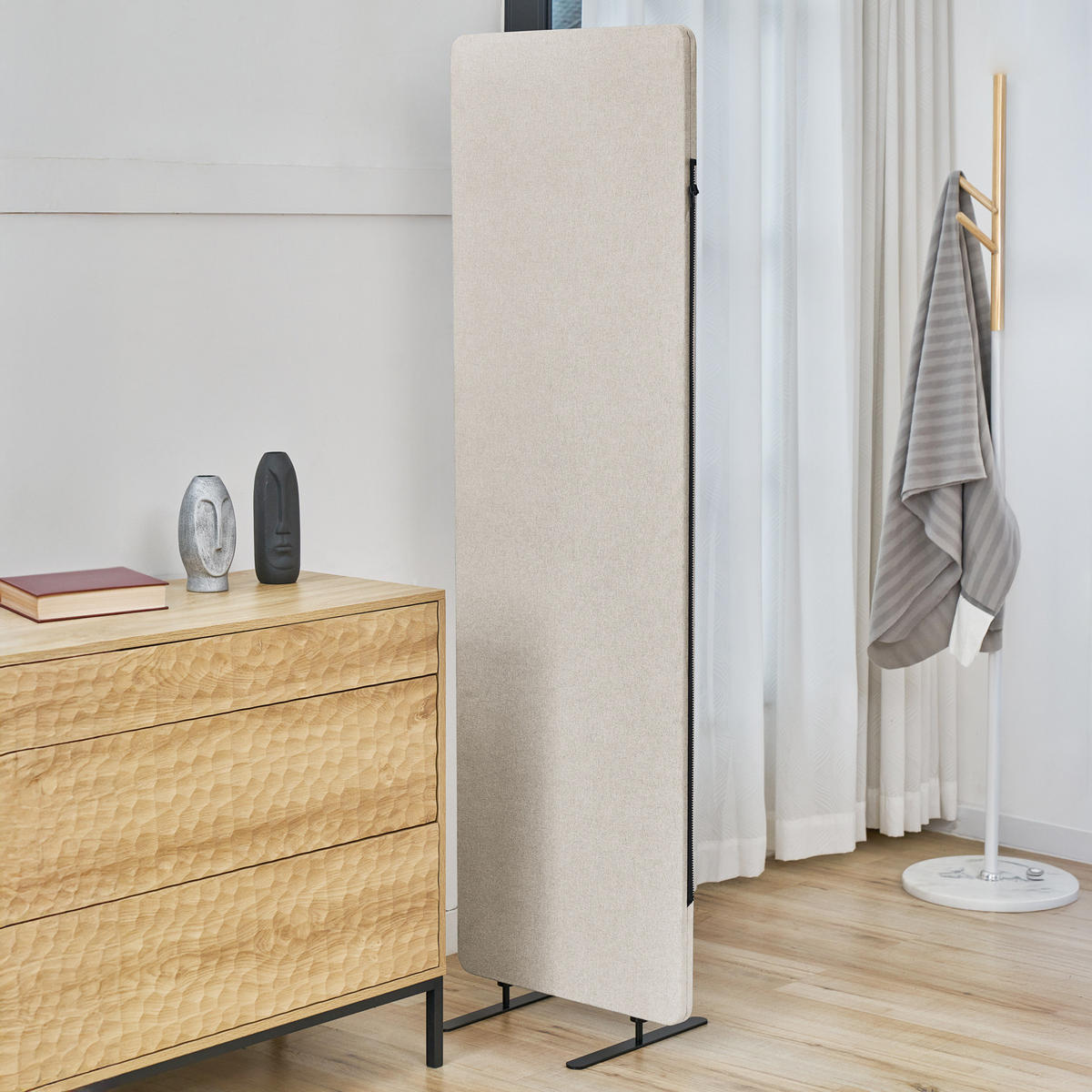 TRENNWAND OTIS Beige - Beige, Textil (50/167/35cm) - SVITA