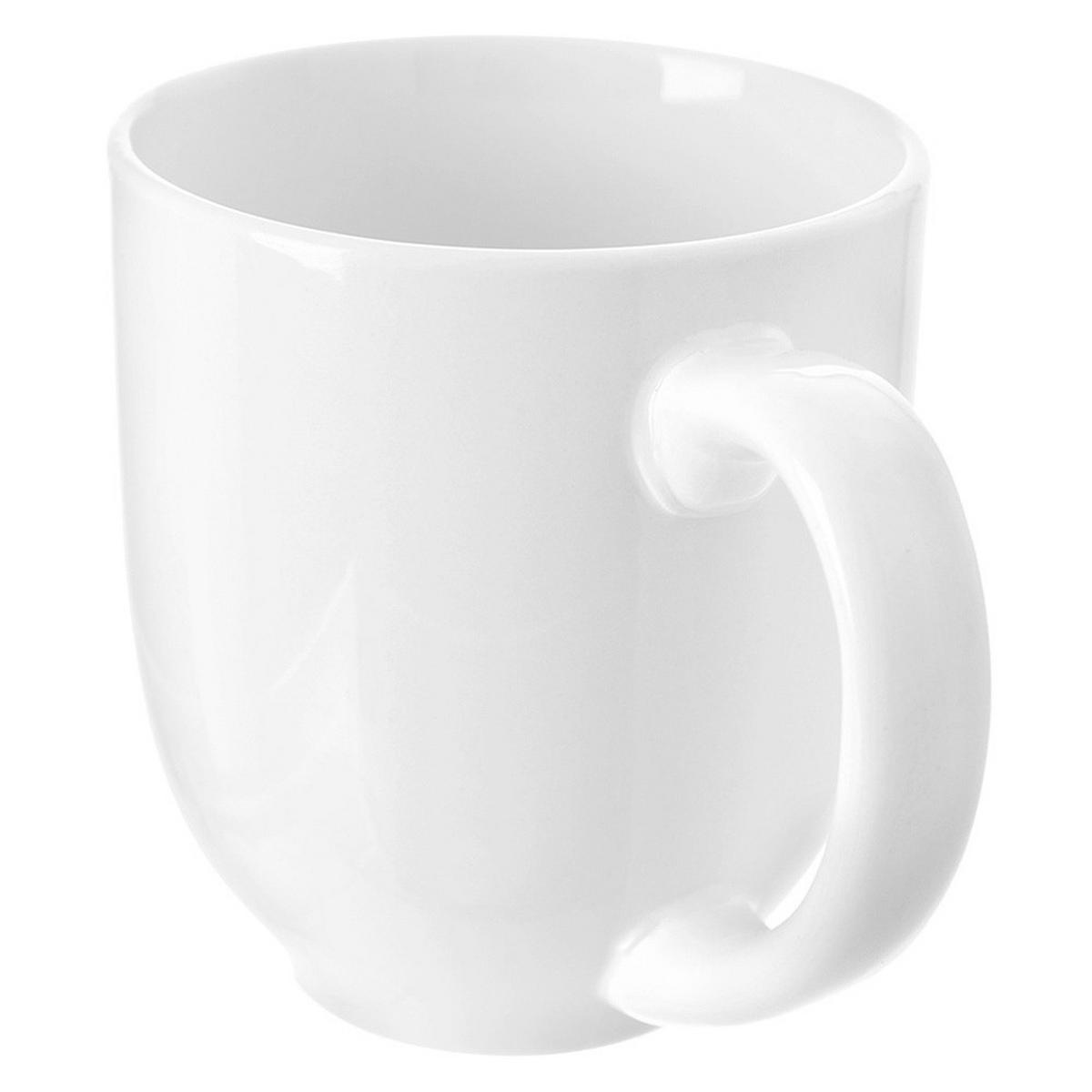 MONA PORZELLANBECHER, Porzellan, weiß, 450 ml - Weiß, Keramik (0.45L) - Orion 