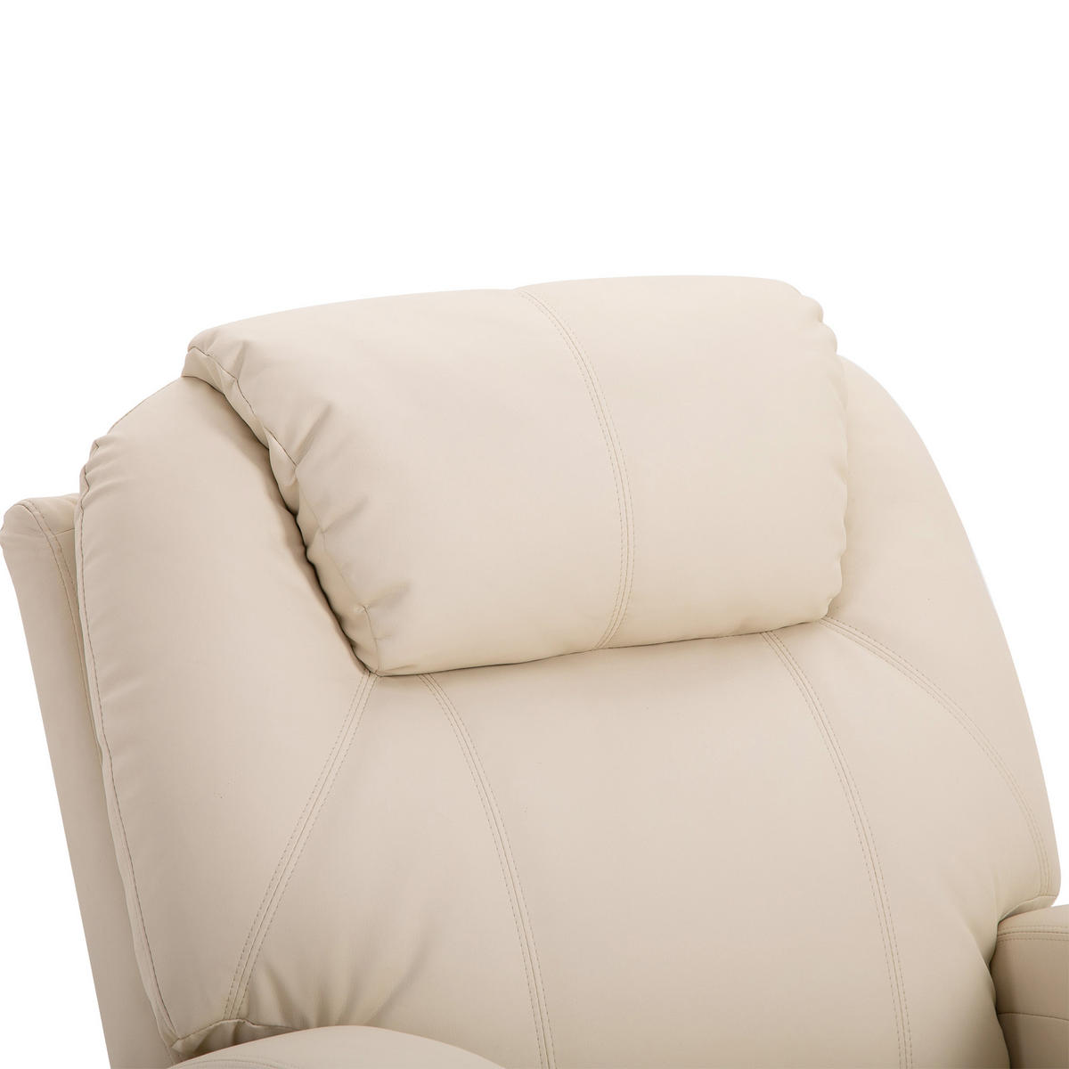 ELEKTRISCHER Relaxsessel mit Massagefunktion, Liegefunktion 82/97/110 cm Beige - Beige, Kunststoff (97/110/82cm) - Redom