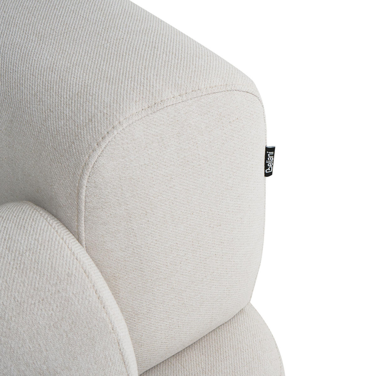 2-SITZER-SOFA Stoff Cremeweiß Elva - Creme, Textil (170/74/100cm) - Beliani