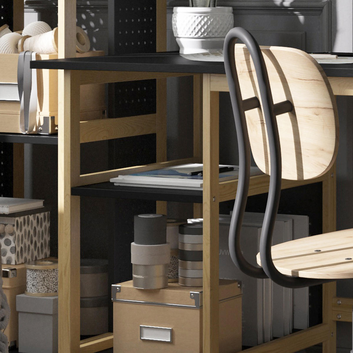 STŮL Elvia Černá - černá, kompozitní dřevo (60/120/75cm) - Vicco