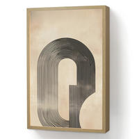 NÁSTĚNNÁ LAMPA S AKUMULÁTOREM Luk - Pruhy - Minimalistický - Černý 40x60 cm - béžová, kompozitní dřevo (40/60/8cm) - OnlyWow
