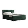 BOXBETT Everest grön 160 x 200 cm Doppelbett mit hochwertiger Bonell-Matratze und Topper - Grün, Holz (160/200cm) - Panda Möbel