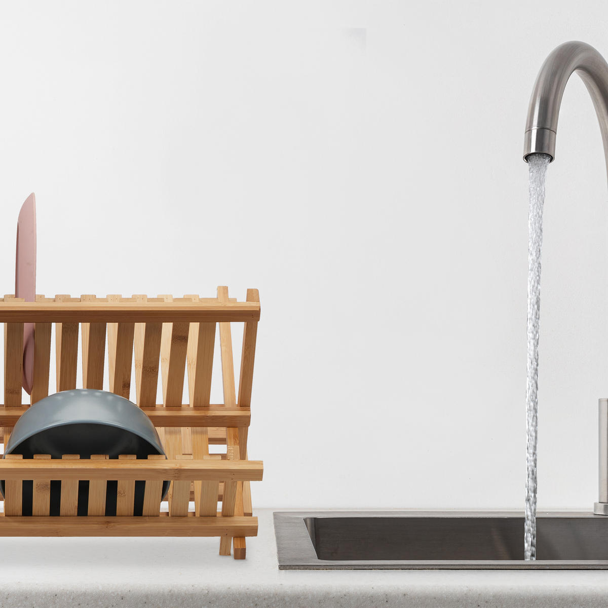 ABTROPFGESTELL - Hellbraun, Holz (35.5/24/44cm) - Relaxdays