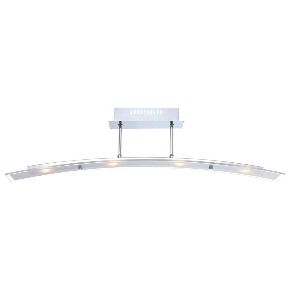 LED DECKENLEUCHTE DILAN Klar Satiniert - Klar, Glas (82/8/20cm) - Globo Lighting