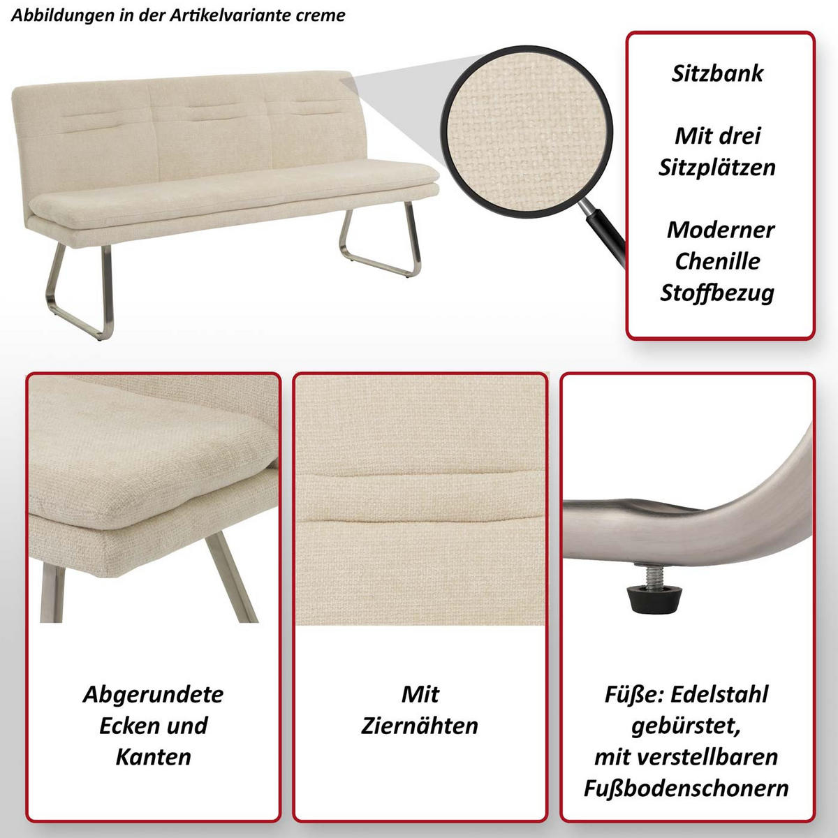 SITZBANK Dunkelgrün - Dunkelgrün, Textil (180/93/58cm) - MCW