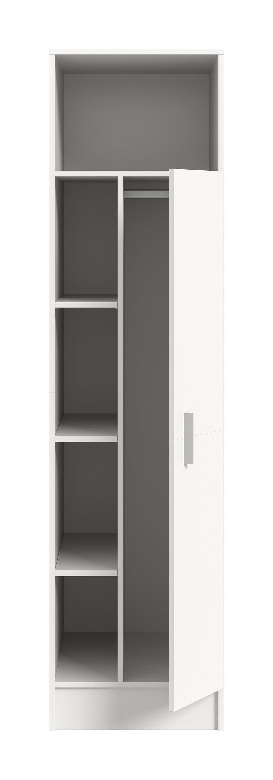 UNIVERSALSCHRANK Mixx (B/H/T: ca. 50/195/68 cm) in Weiß/weiß - Weiß, Holzwerkstoff (50/195/68cm)