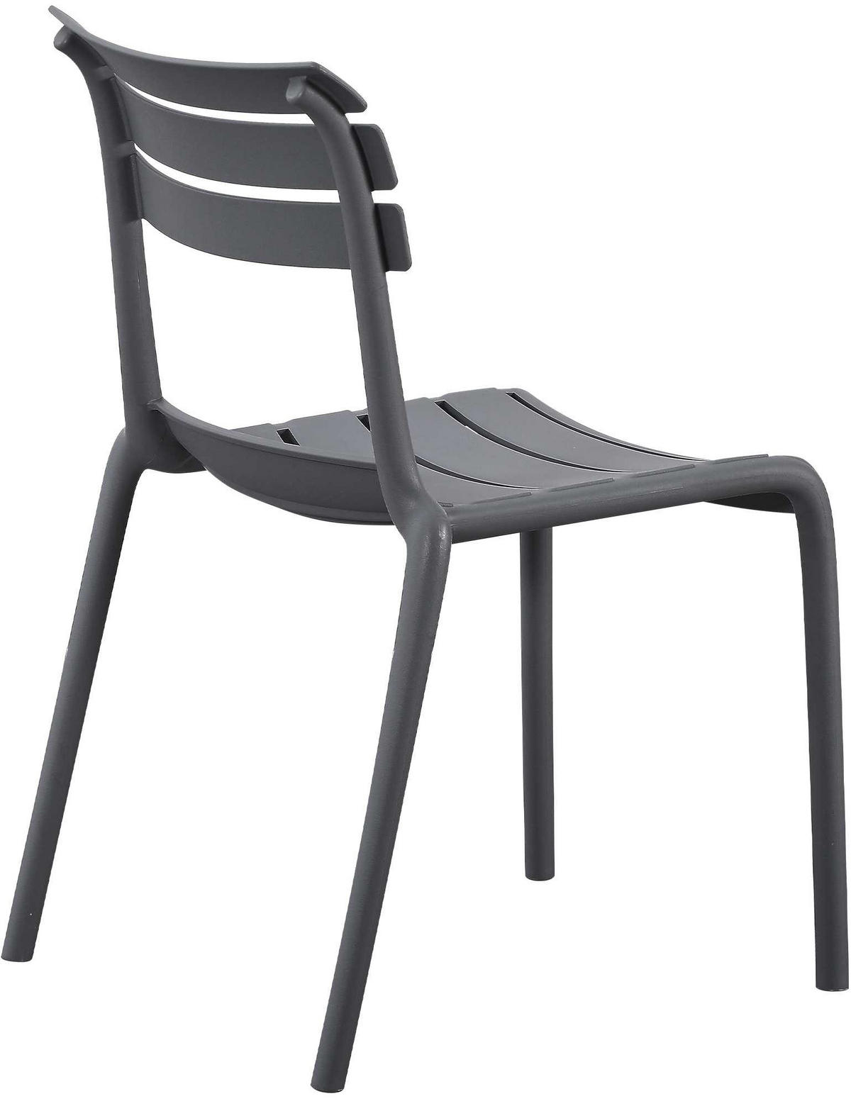 GARTENSTUHL Oskar 49x59x82cm Kunststoff Dunkelgrau Stapelstuhl - Dunkelgrau, Kunststoff (49/82/59cm) - DELUKE