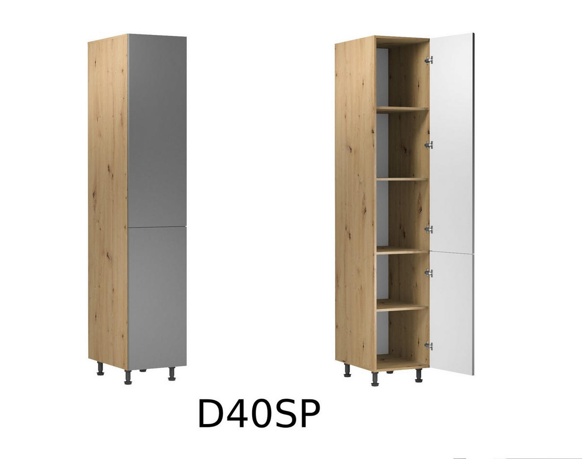 KÜCHENZEILE 400 cm - Langen K18-M400 - in Artisan Eiche/Beige - Beige, Holz (400/248/58cm)