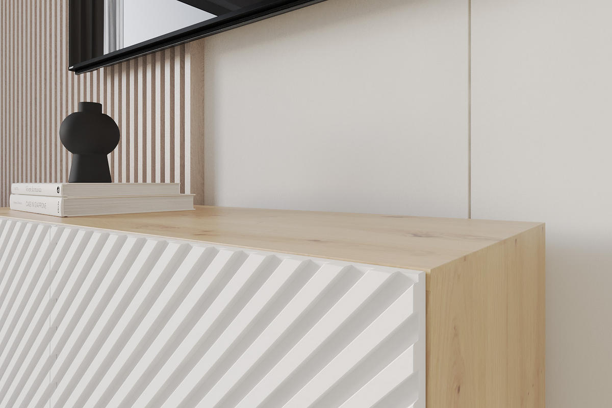 LOWBOARD ZENO-W 100x40x41 cm - Weiß - Weiß, Holzwerkstoff (100/40/41cm) - ALTDECOR