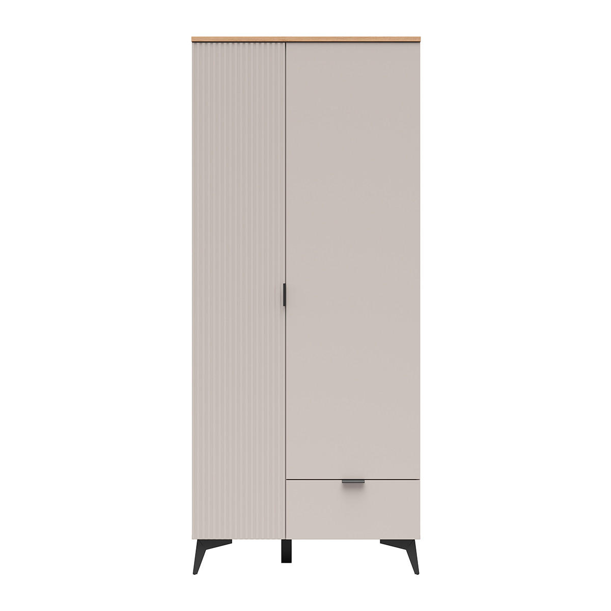 SCHRANK 2 Türen Vicky Kaschmir - Beige, Holzwerkstoff (85/200.5/60cm) - Petits-meubles