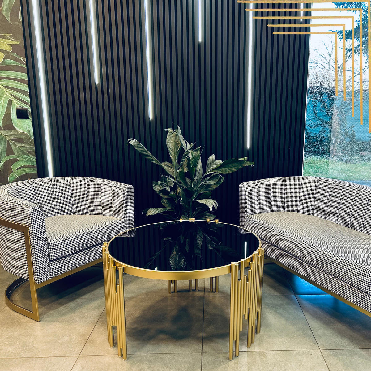 DESIGNER-COUCHTISCH Rund – Skulpturales Design trifft maßgefertigte Handwerkskunst - Goldfarben, Metall (91/91/45cm) - Fortisline