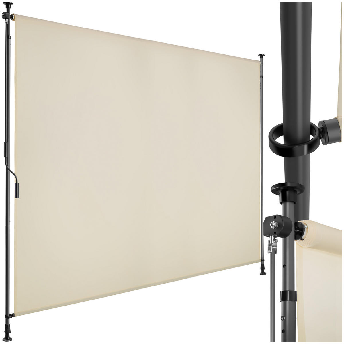 KLEMMMARKISE Taija, leichtgängige Handkurbel, beige - Beige, Kunststoff (208/310cm) - tectake