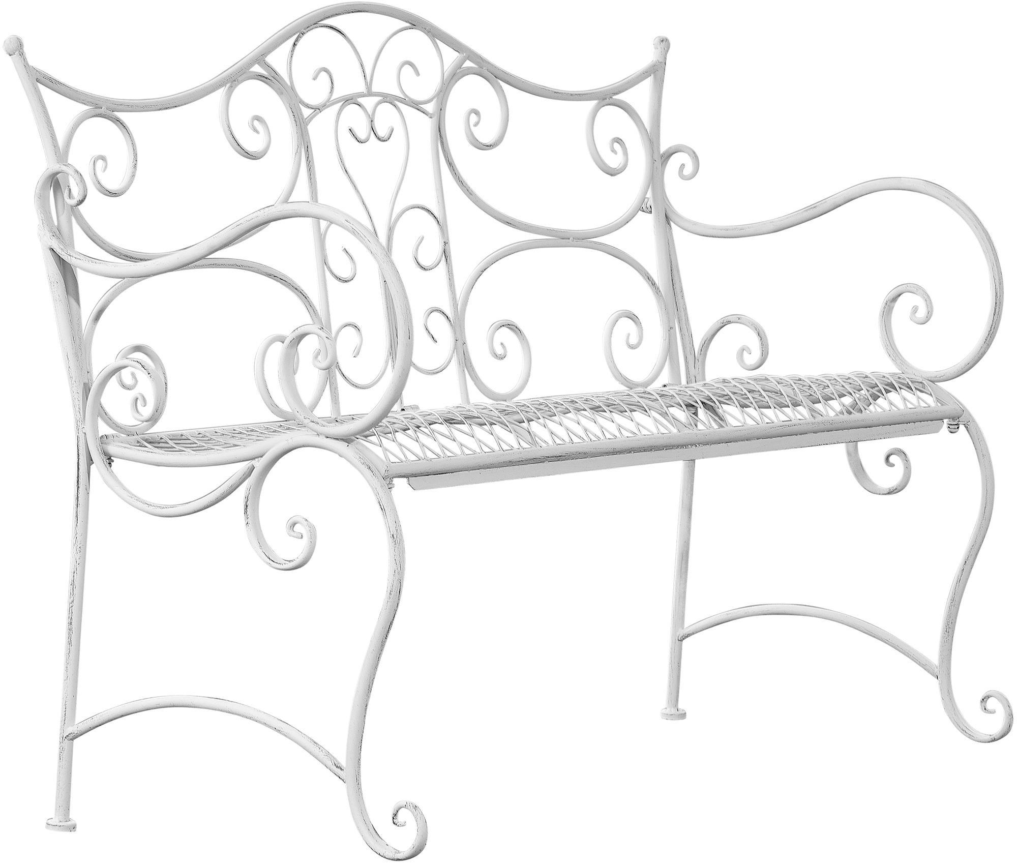 Deluke Gartenbank Weiß, Alu 113x89x47 cm