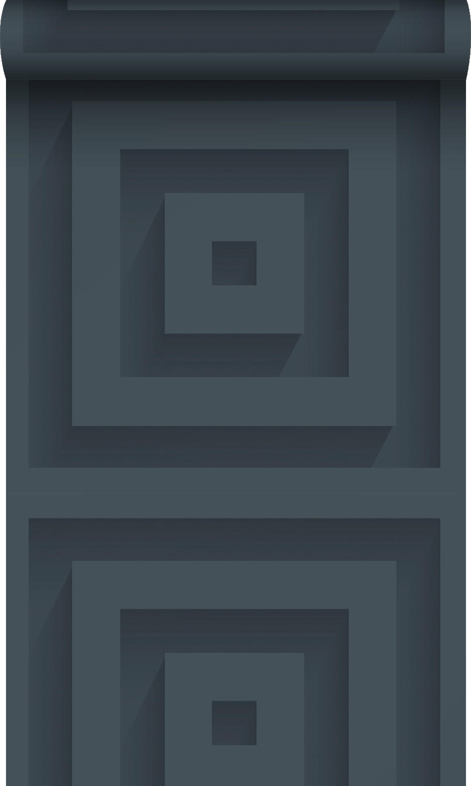 TAPETE 3D-Quadrate 50 x 900 cm - Blau, Papier (50/900cm) - Origin Wallcoverings