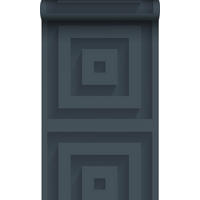 TAPETE 3D-Quadrate 50 x 900 cm - Blau, Papier (50/900cm) - Origin Wallcoverings