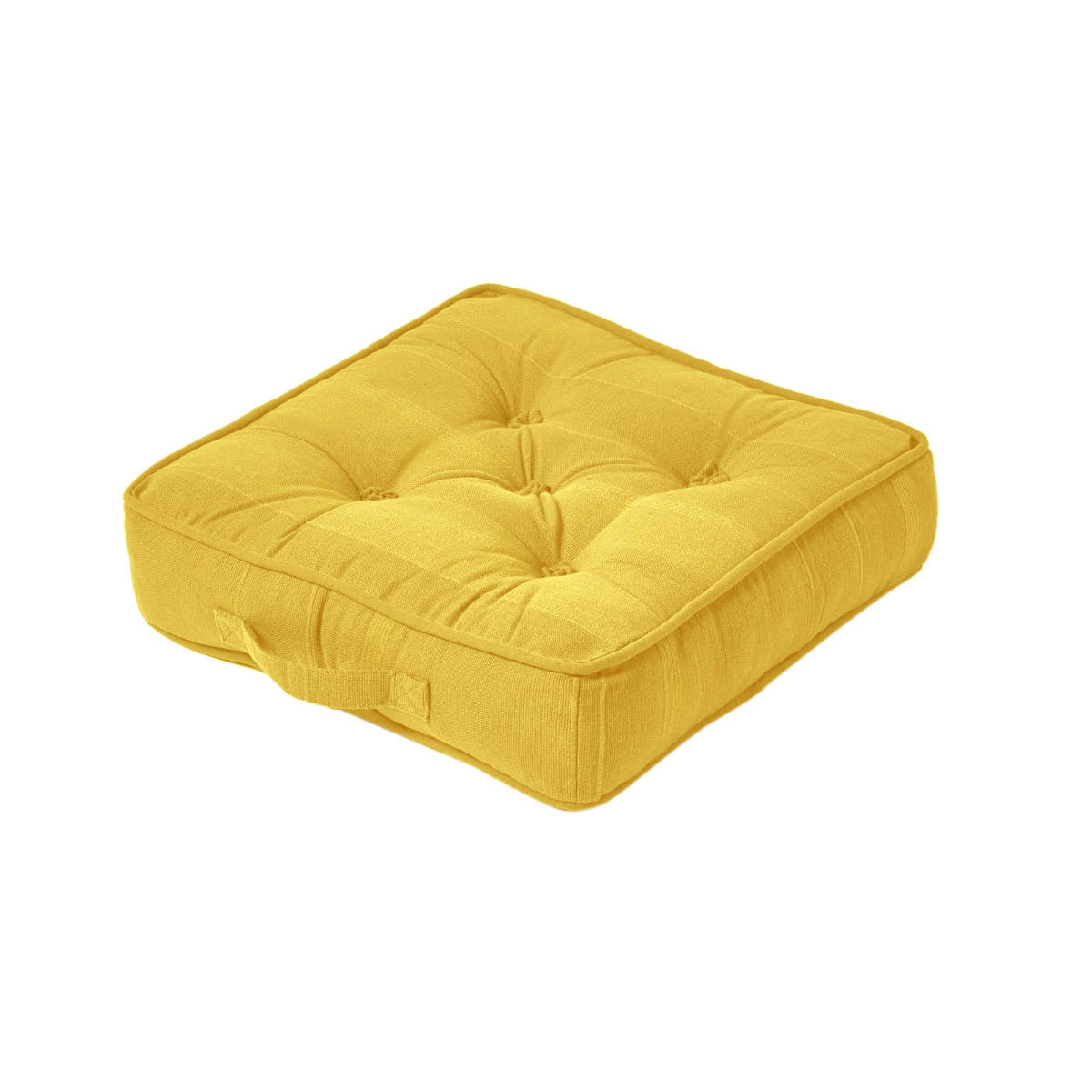 SITZKISSEN Rajput gelb 40/40/8 cm - Gelb, Textil (40/40/8cm) - Homescapes