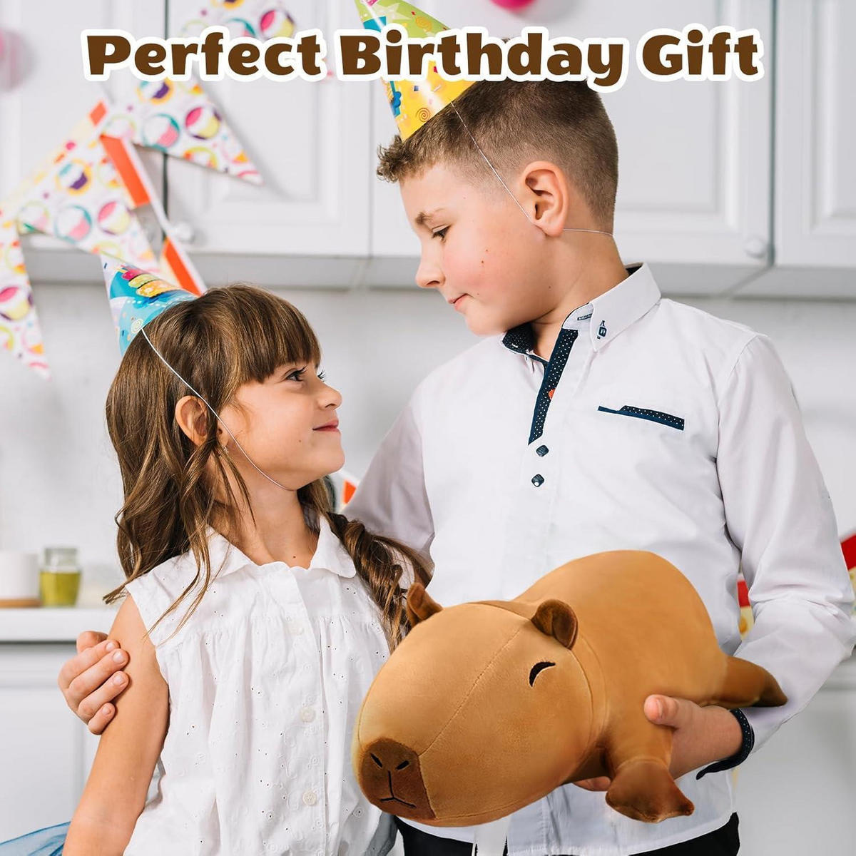 PLÜSCHTIER Capybara mit 4 Babys - Braun, Textil (22/50cm)