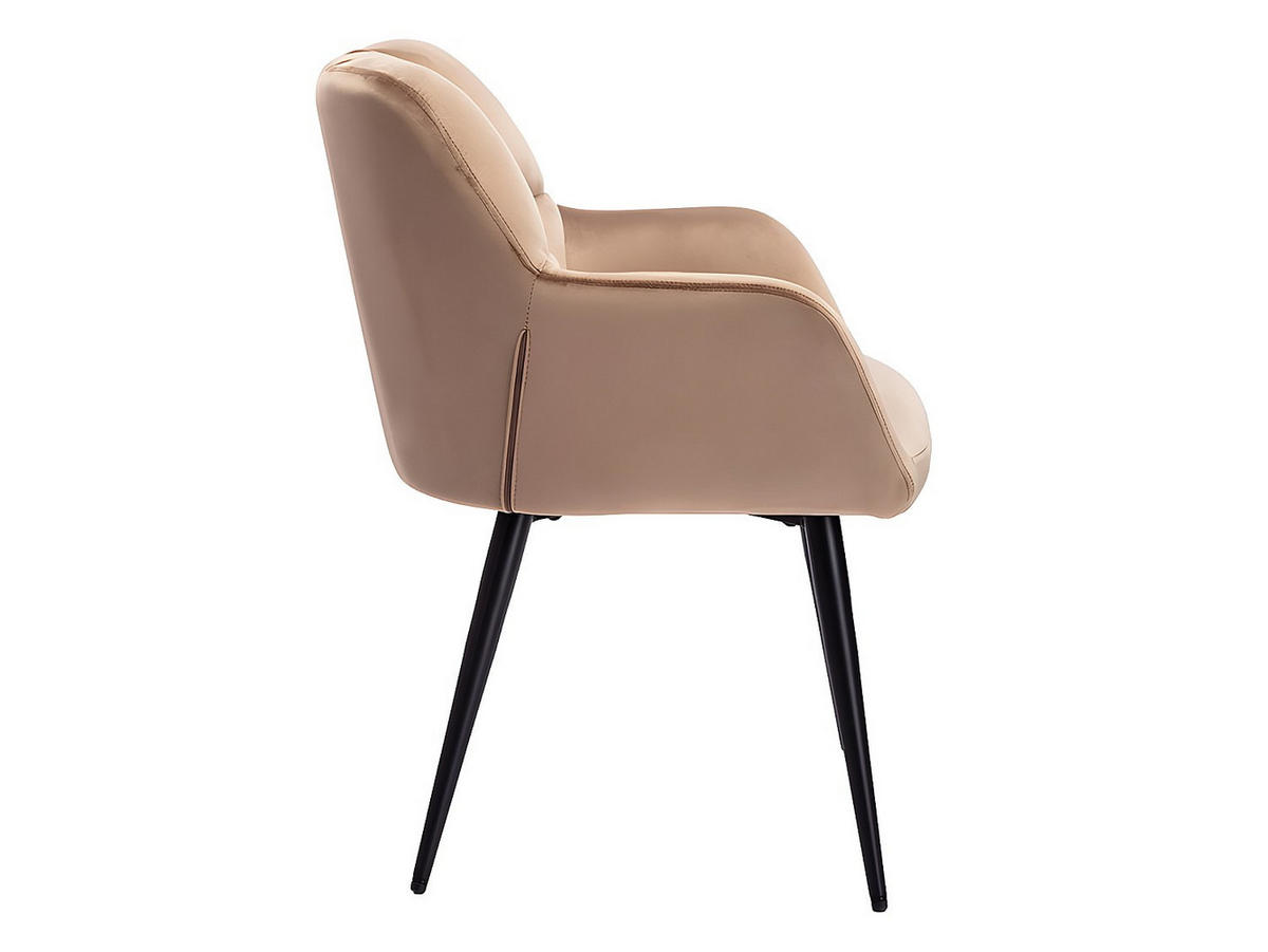 STUHL 6er-Set - Samt & Metall - Beige - PEGA - Beige, Textil (62/78/58.5cm) - Pascal Morabito