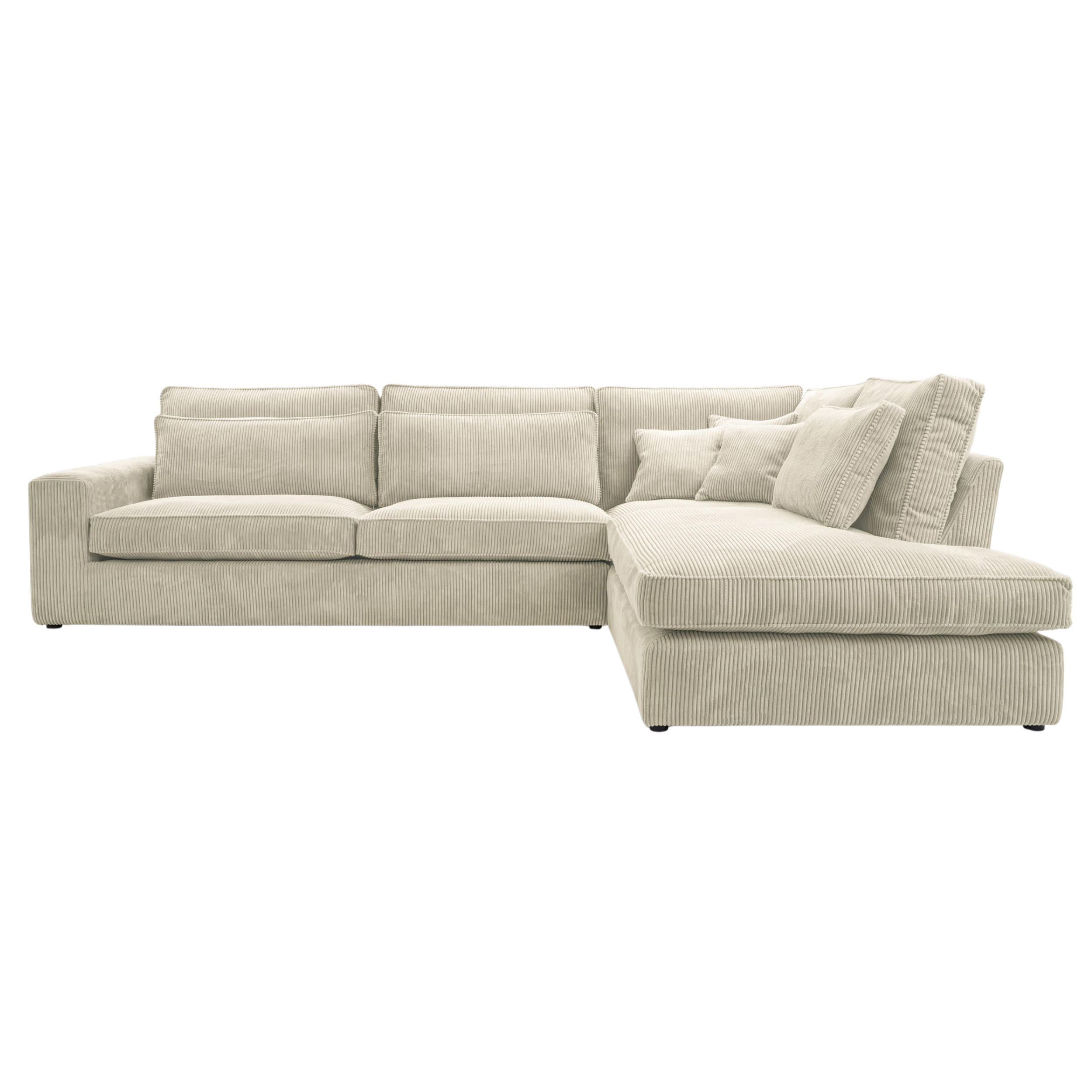 ECKSOFA COMFORTO Rechts 280 x 224 cm - Creme, Textil (280/224cm) - AN-Moebel 4u