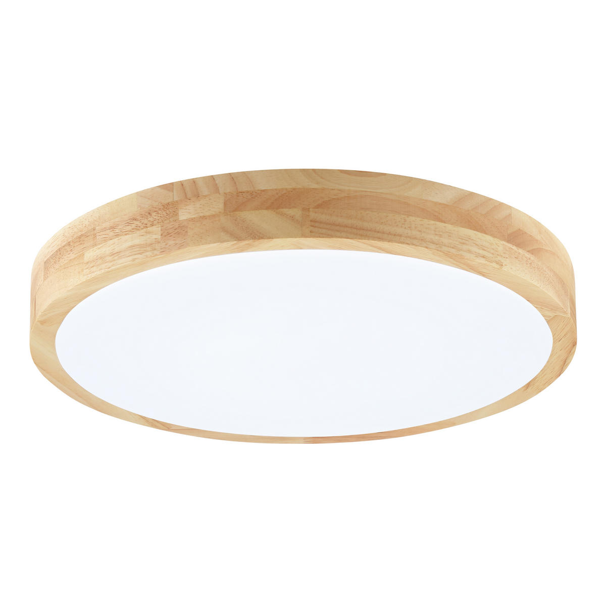 LED DECKENLEUCHTE Moreen Holz hell/Weiß 34/34/6,8 cm - Multicolor, Metall (34/34/6.8cm) - Brilliant