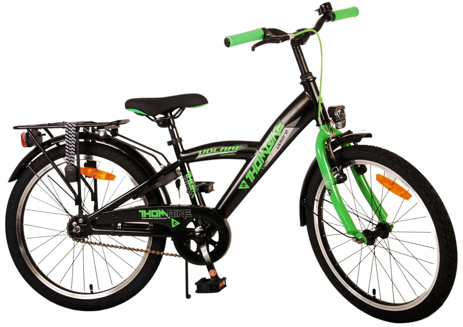 KINDERFAHRRAD Thornbike - Jungen - 20 Zoll - Rücktritt + Handbremsen - Schwarz/Grün - Grün, Metall (60cm) - TPFSports