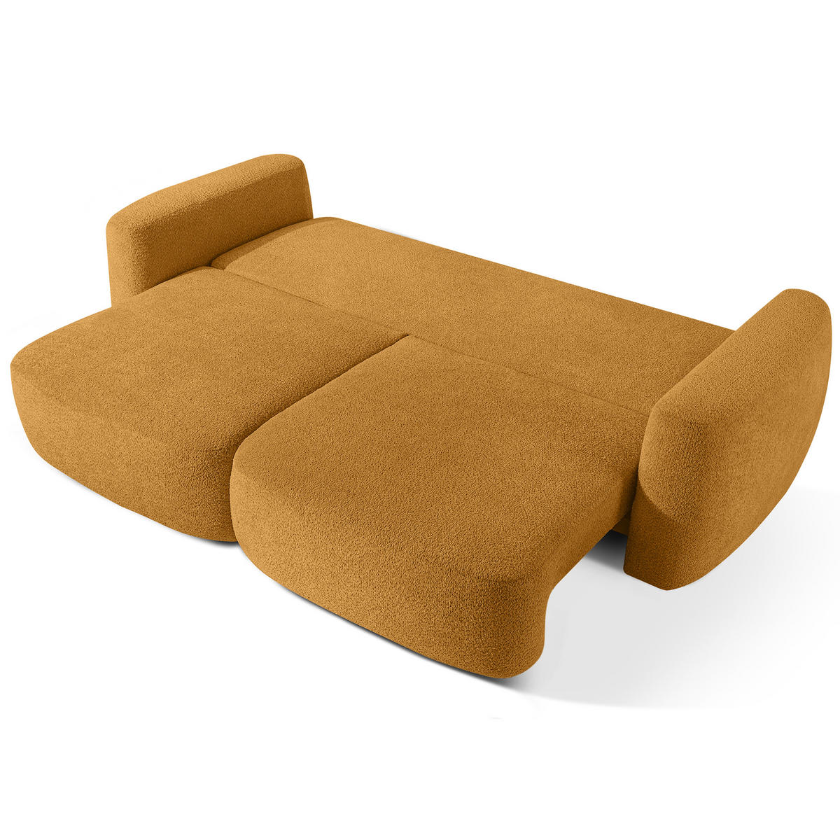 SOFA 3 ELOSA - Honig, Holz/Textil (245/85/115cm) - KONSIMO®