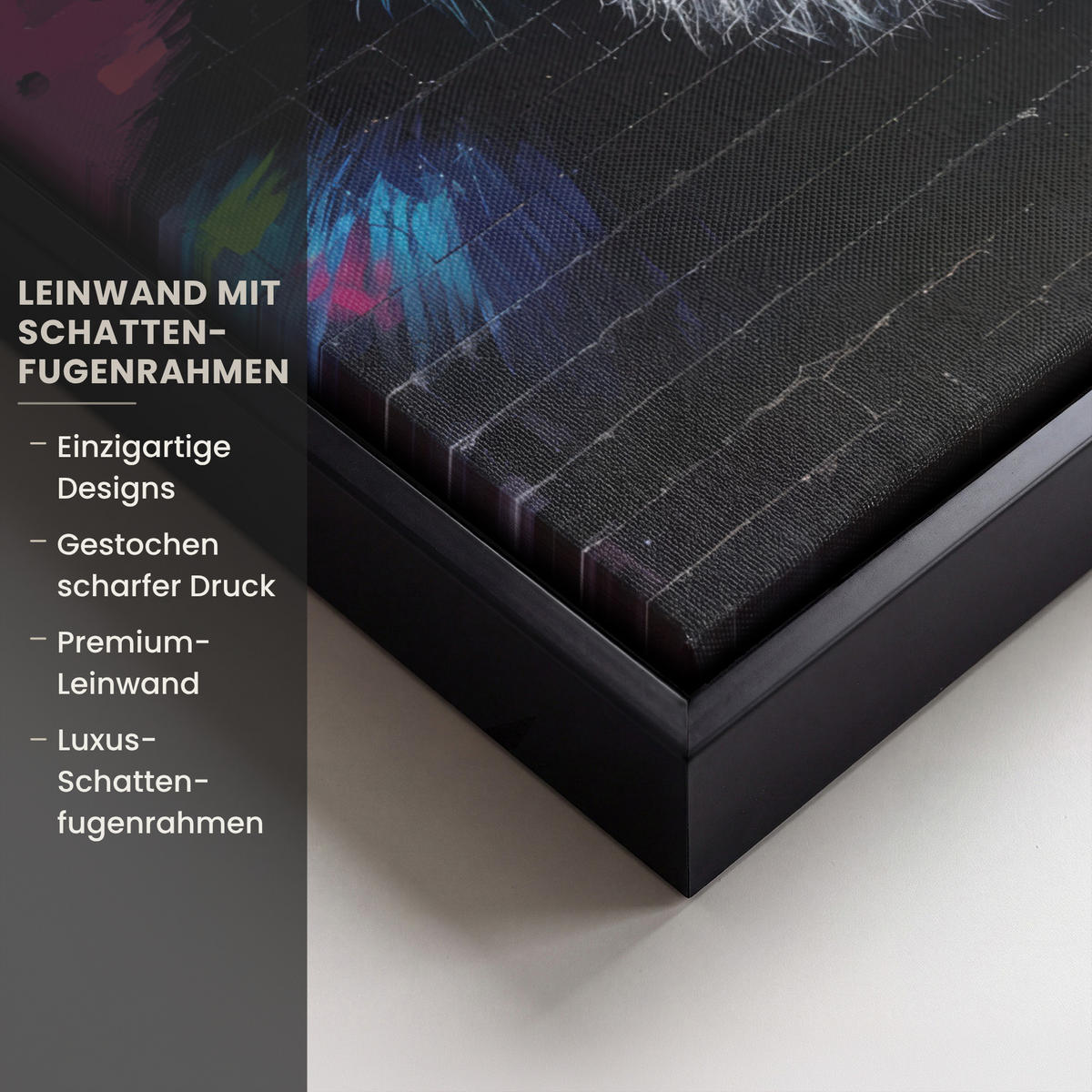 LEINWAND Bilder mit Rahmen - Graffiti - Schimpanse - Straßenkunst - Kopfhörer - Affe - 30x40 - Blau, Textil (30/40cm) - MuchoWow