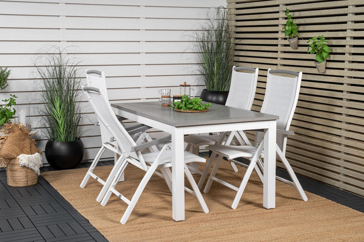 GARTENTISCH Weiß - Weiß, Holzwerkstoff (210/90/75cm) - ebuy24