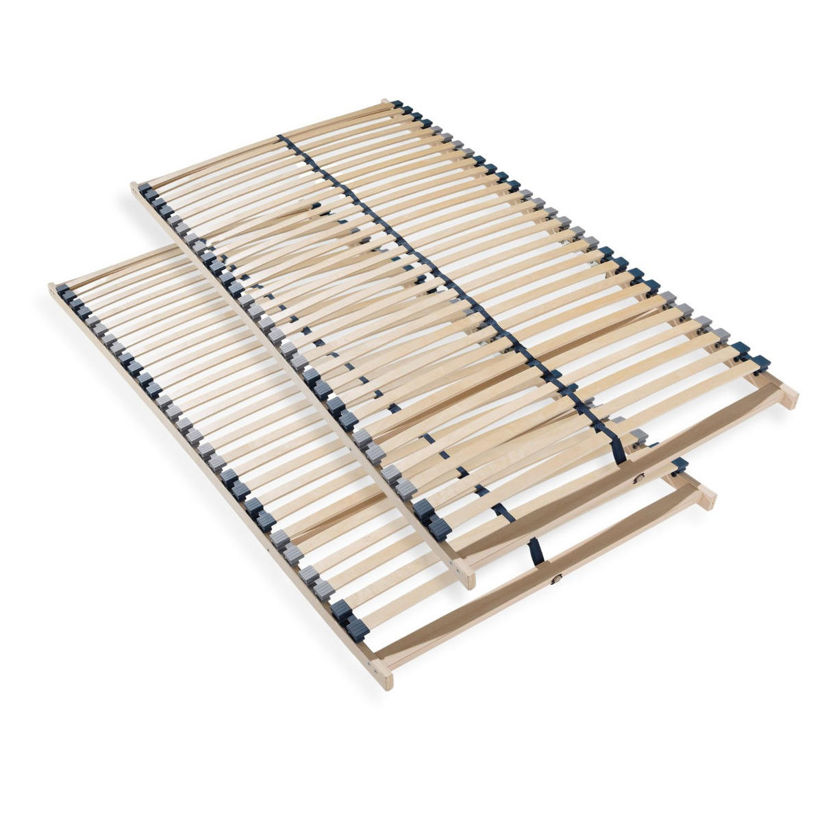 LATTENROST Set Buchenholz, 7 Zonen 180x200 cm bestehen aus 2x 90x200 cm - Buchefarben/Braun, Holz (180/200cm) - Sleepneo