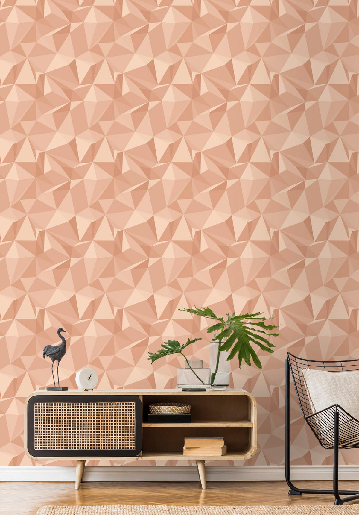 TAPETE 3D-Muster 50 x 900 cm - Pink, Papier (50/900cm) - Sanders & Sanders