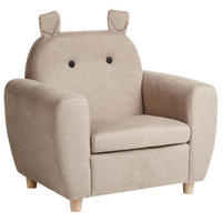 KINDERSESSEL Nilpferd Stoff Taupe Maribo - Taupe, Textil (61/59/44cm) - Beliani