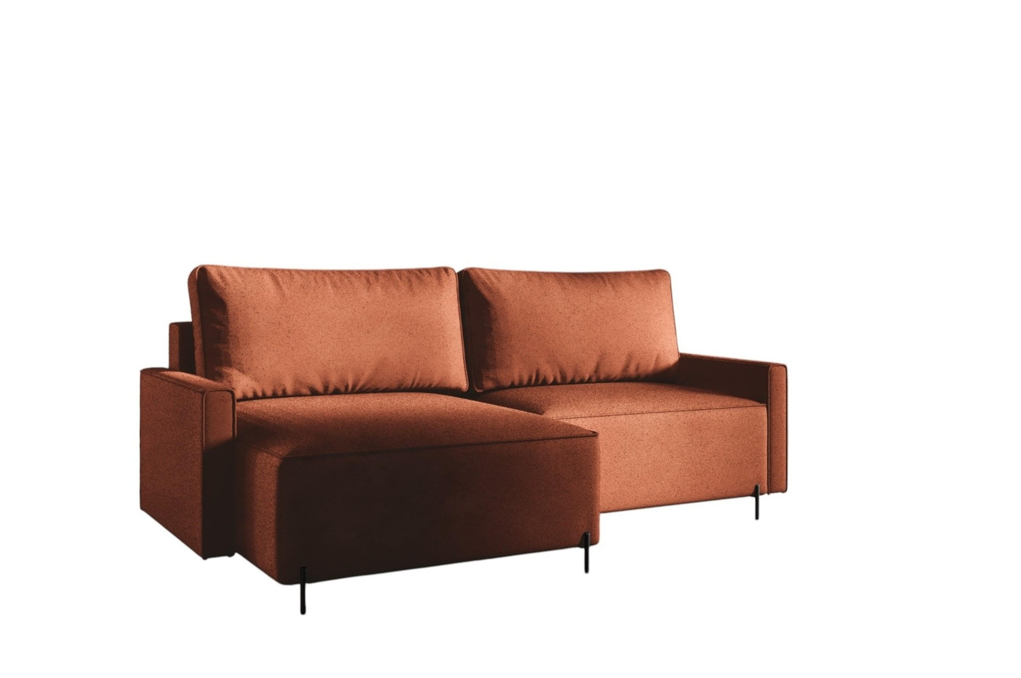 Fun Möbel Ecksofa Rotbraun 229x148 cm