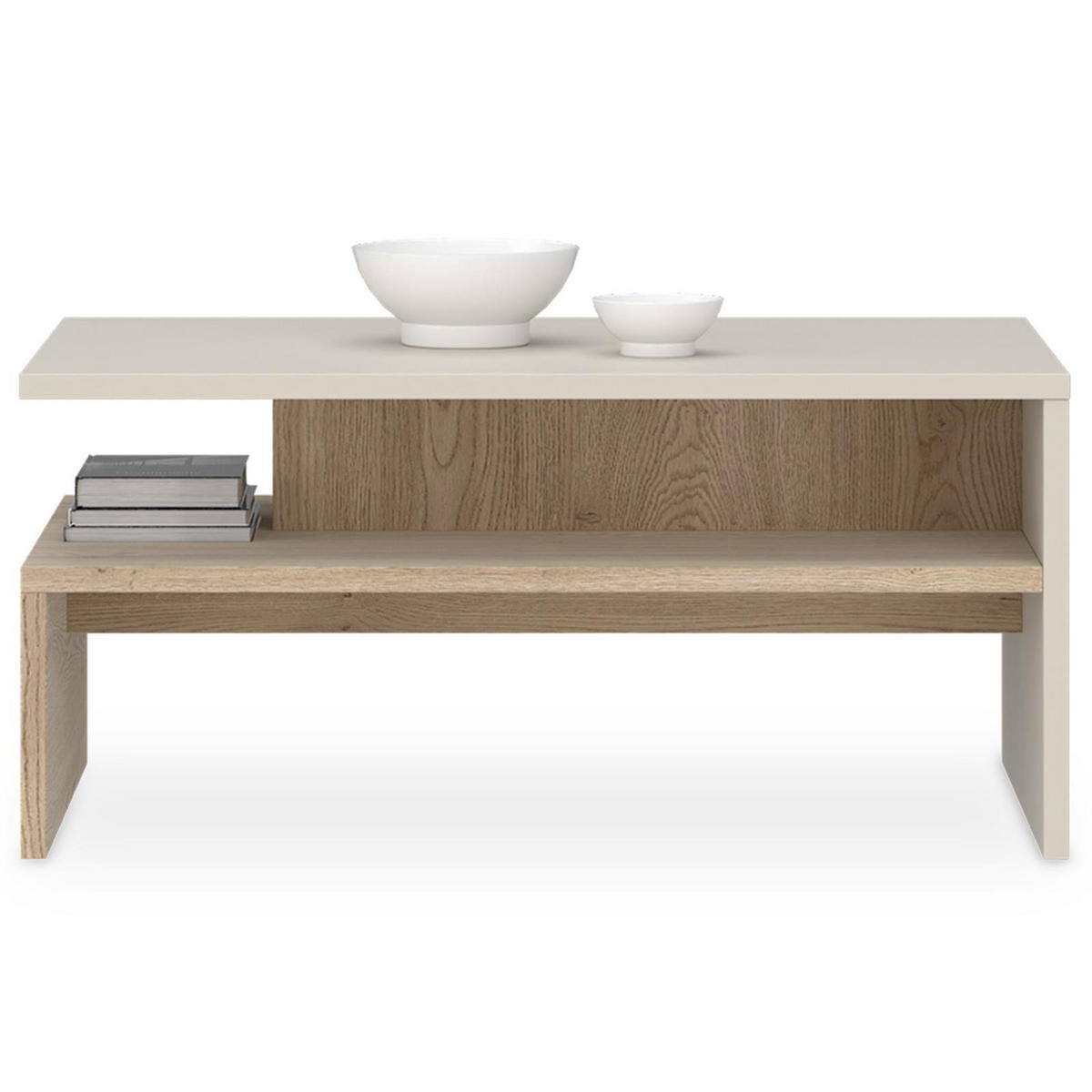 COUCHTISCH PAULINA Kaschmir/Cremona Eiche - Kaschmir/Sonoma Eiche, Holzwerkstoff (60/90/42cm) - IDIMEX