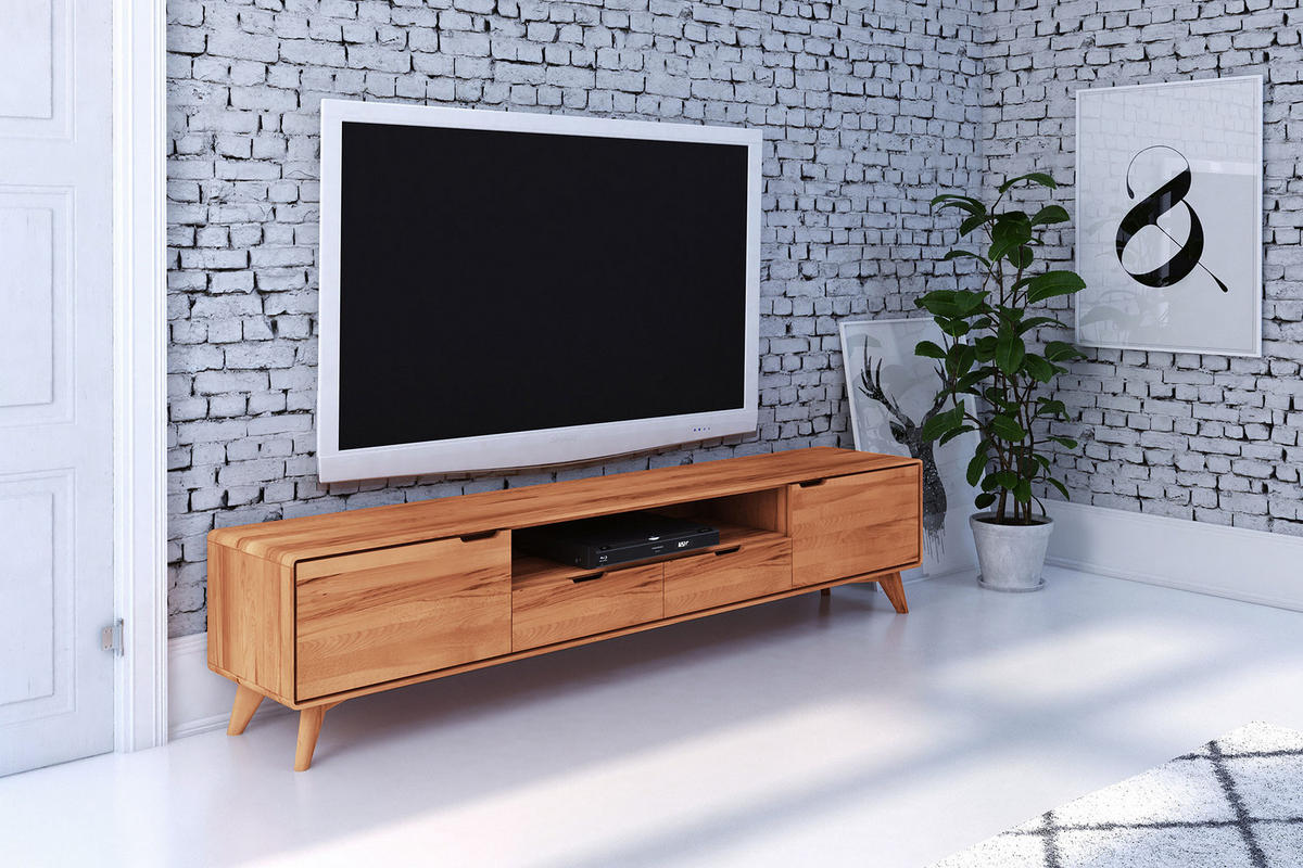 GREG HIFI-SCHRANK Kernbuche - Kernbuche, Holz (220/48/40cm) - byoak