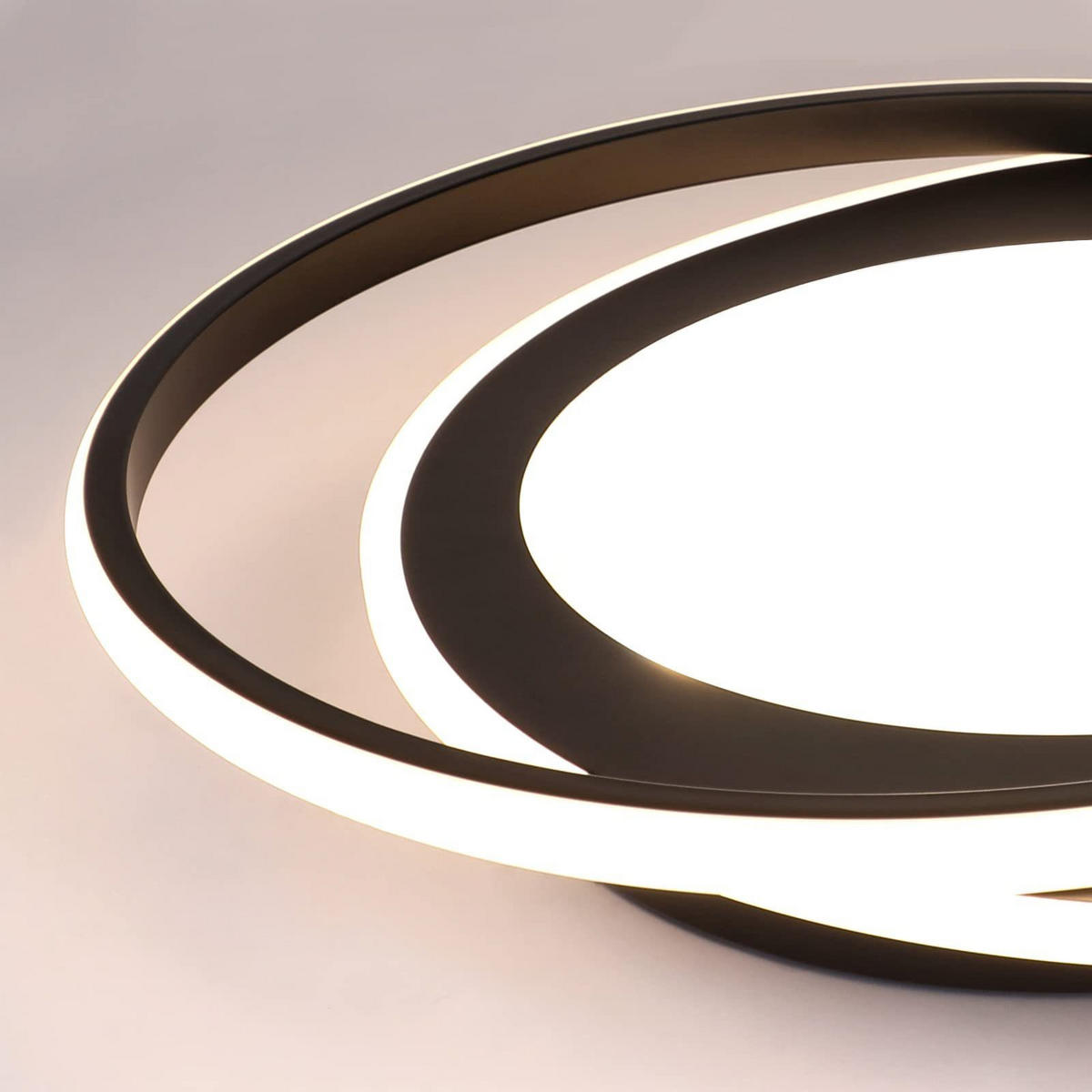 LED-DECKENLEUCHTE Sonnensystem 48.5/47.5/7 cm - Schwarz, Metall (48.5/7/47.5cm) - ZMH