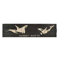 WANDBILD Orcas Holz 80/20 cm - Creme/Braun, Holz (2.5/20cm) - Raumzutaten