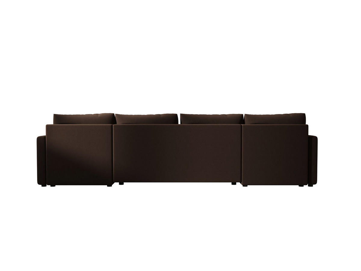 ECKSOFA MOS U BIS Cosmic 800 mit Schlaffunktion - Braun, Textil (285/85/140cm) - Bedante