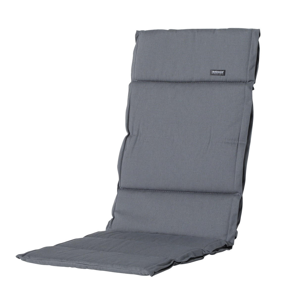 GARTENSTUHLKISSEN Rippe 125/50 cm 4er-Set - Grau, Textil (50/3/125cm) - Madison
