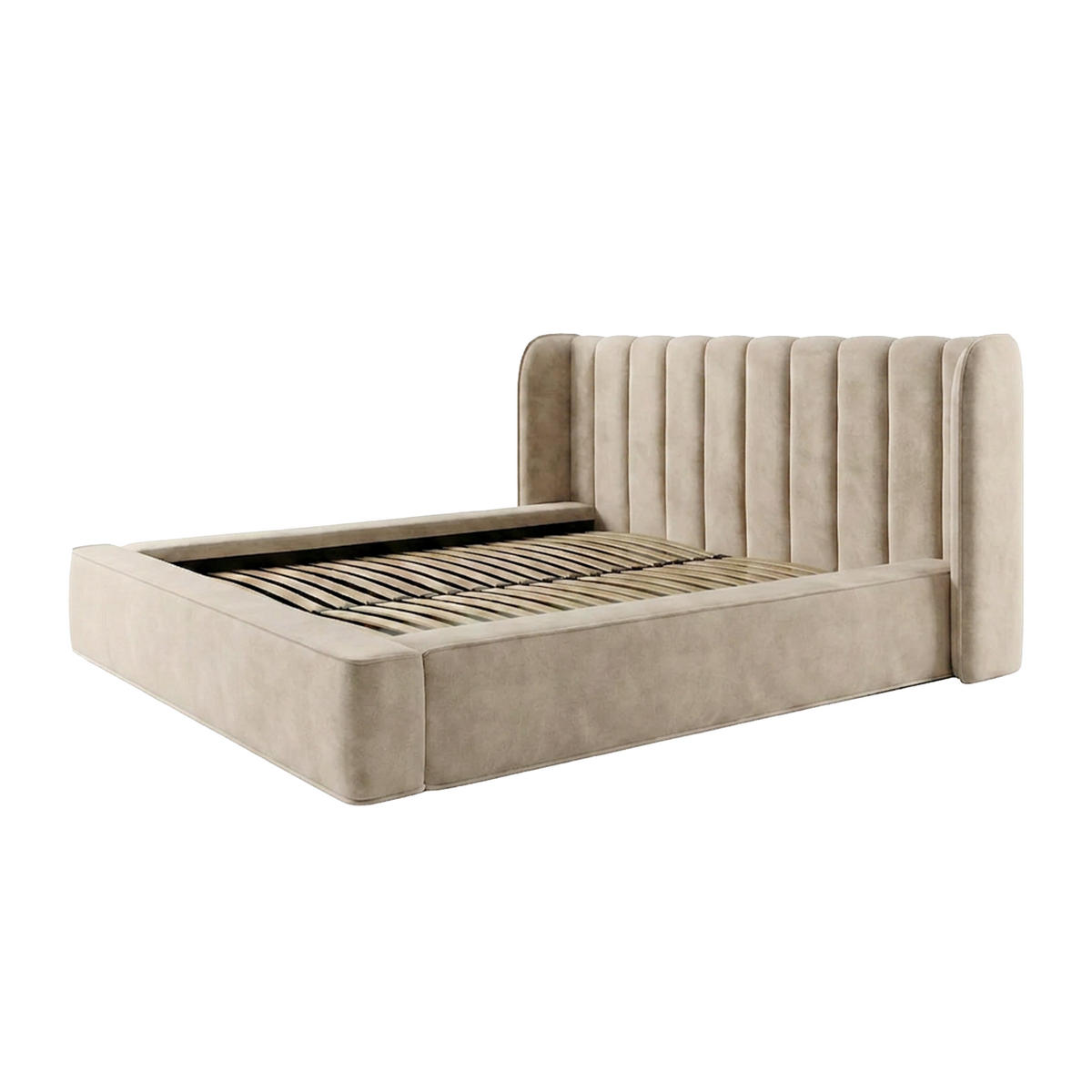 POLSTERBETT GONDO 160x200 cm, Creme - Creme, Textil (200/160cm) - Fedve